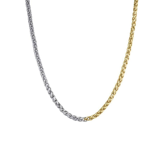 ROSEFIELD Halskette Bicolor Herringbone Necklace Gold Silber Edelstahl JNDHG-J703