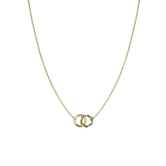 ROSEFIELD Necklace Emerald Duo Gold Stainless Steel JNEDG-J714