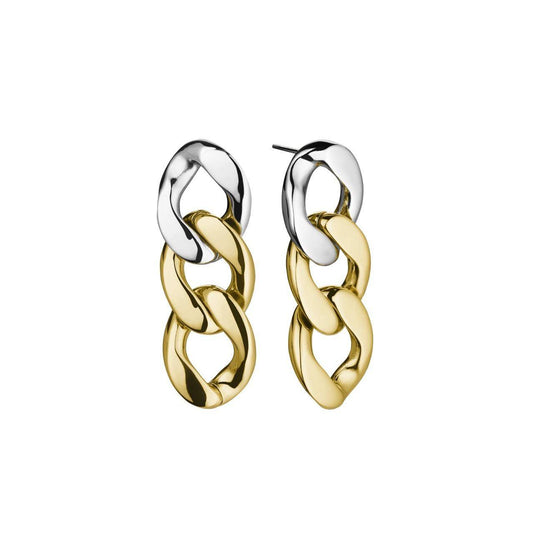 ROSEFIELD Ohrringe Bicolor Kette Gold Silber Edelstahl JEDCG-J713