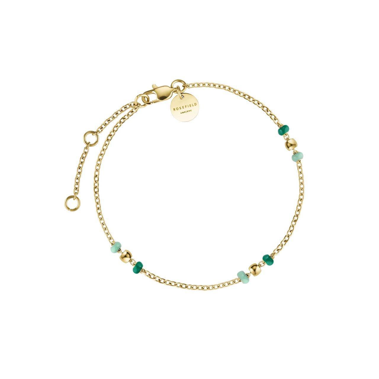 ROSEFIELD Armband Emerald Dotted Gold Edelstahl
