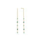 ROSEFIELD Ohrringe Hänger Emerald Dotted Kugeln Gold Edelstahl
