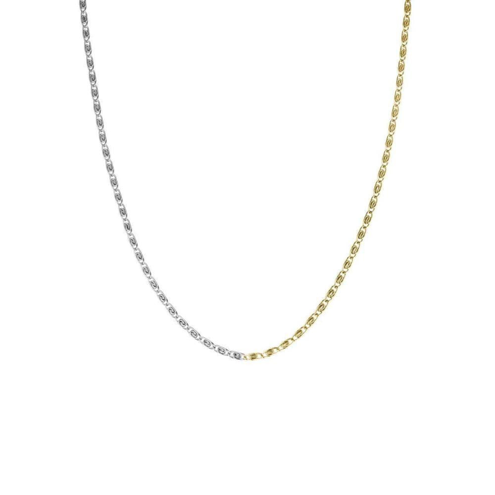 ROSEFIELD Halskette Bicolor Swirl Necklace Gold Silber Edelstahl