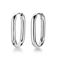 ROSEFIELD Earrings Large Oval Hoops Silver JEOLS-J568