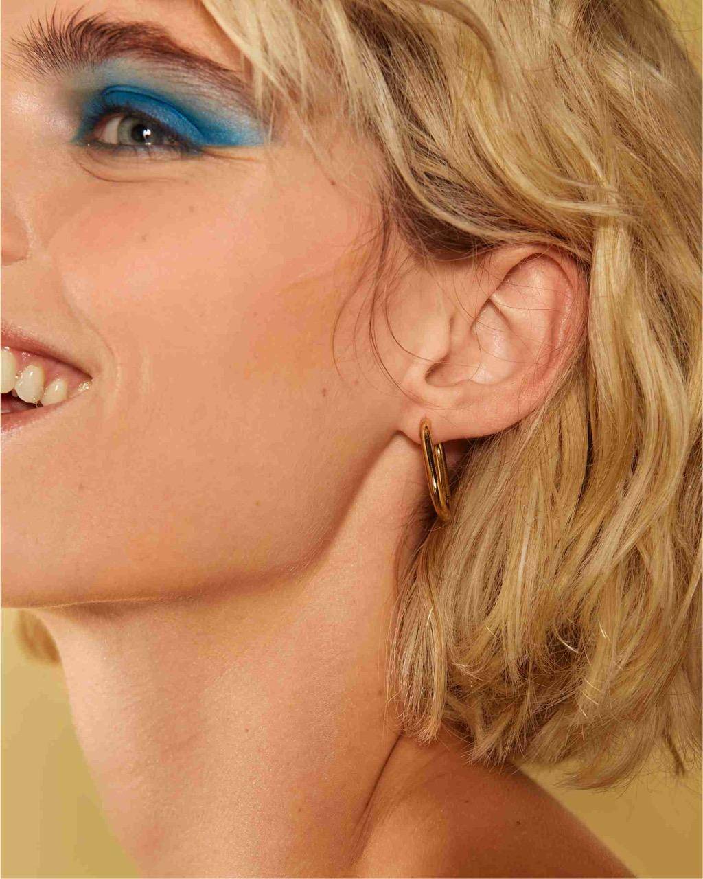 ROSEFIELD Ohrringe Large Oval Hoops Gold JEOLG-J567