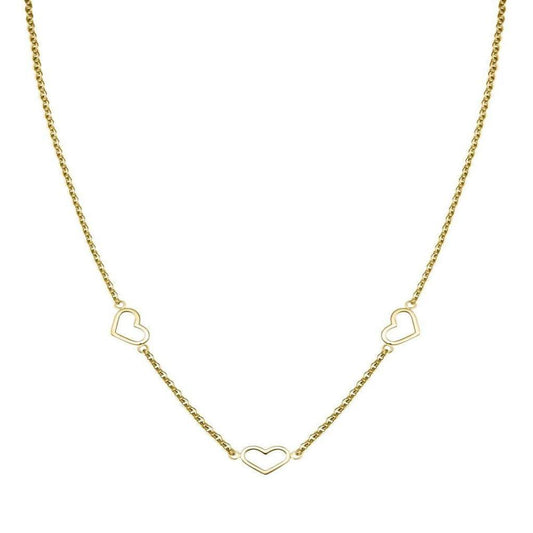 ROSEFIELD Halskette Triple Heart Necklace Gold