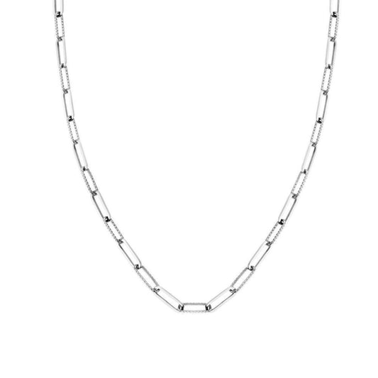 ROSEFIELD Necklace Hammered Chain Necklace Silver JNHCS-J629