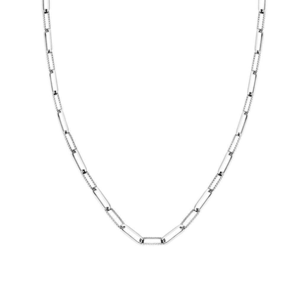 ROSEFIELD Halskette Hammered Chain Necklace Silver