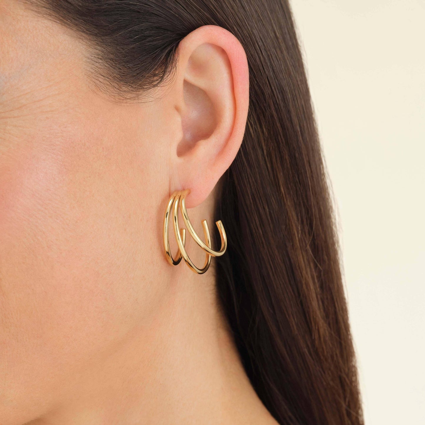 ROSEFIELD Ohrringe Triple Hoops Gold