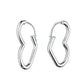 ROSEFIELD Ohrringe Heart Hoops Silver JEHHS-J580