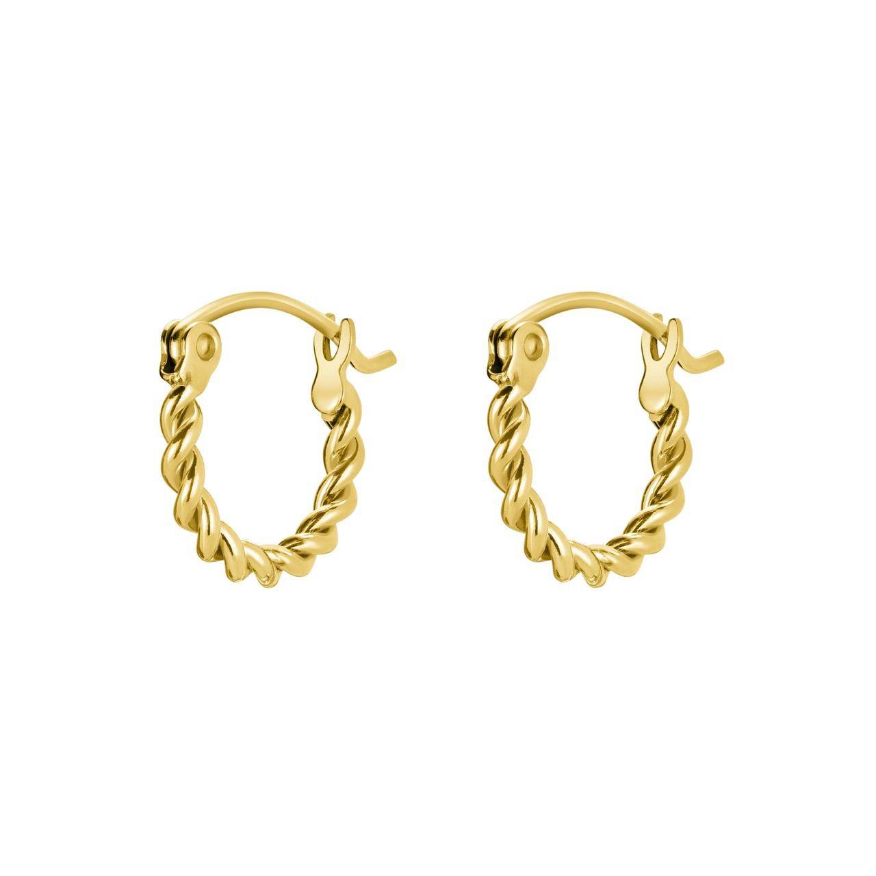 ROSEFIELD Ohrringe Twisted Hoops Gold