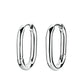 ROSEFIELD Ohrringe Small Oval Hoops Silver
