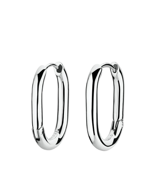 ROSEFIELD Ohrringe Small Oval Hoops Silver