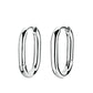 ROSEFIELD Earrings Small Oval Hoops Silver JEOSS-J570