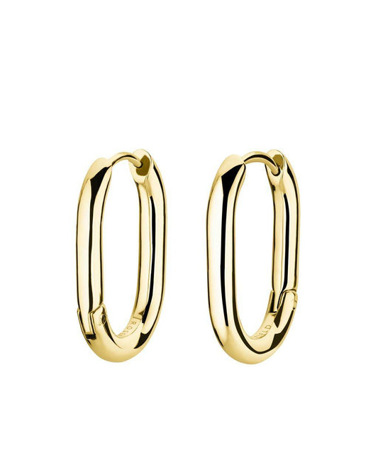 ROSEFIELD Earrings Small Oval Hoops Gold JEOSG-J569