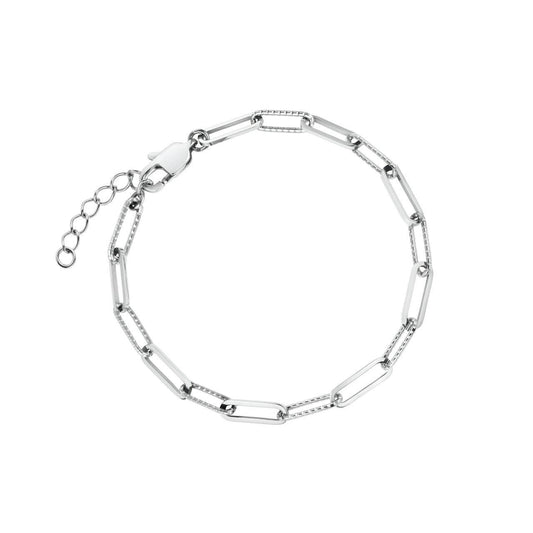 ROSEFIELD Armband Hammered Chain Bracelet Silver