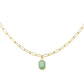 ROSEFIELD Halskette Geometric Gemstone  Jade Gold