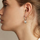 ROSEFIELD Earrings Creole Shell with Pearl Silver JSPCES-J174