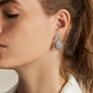 ROSEFIELD earrings double stud shell look silver JSSHES-J170