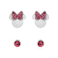 DISNEY Ohrringe Set Minnie Mouse Rosa Silber Edelstahl S600149RPL-B.CS