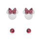 DISNEY Ohrringe Set Minnie Mouse Rosa Silber Edelstahl S600149RPL-B.CS