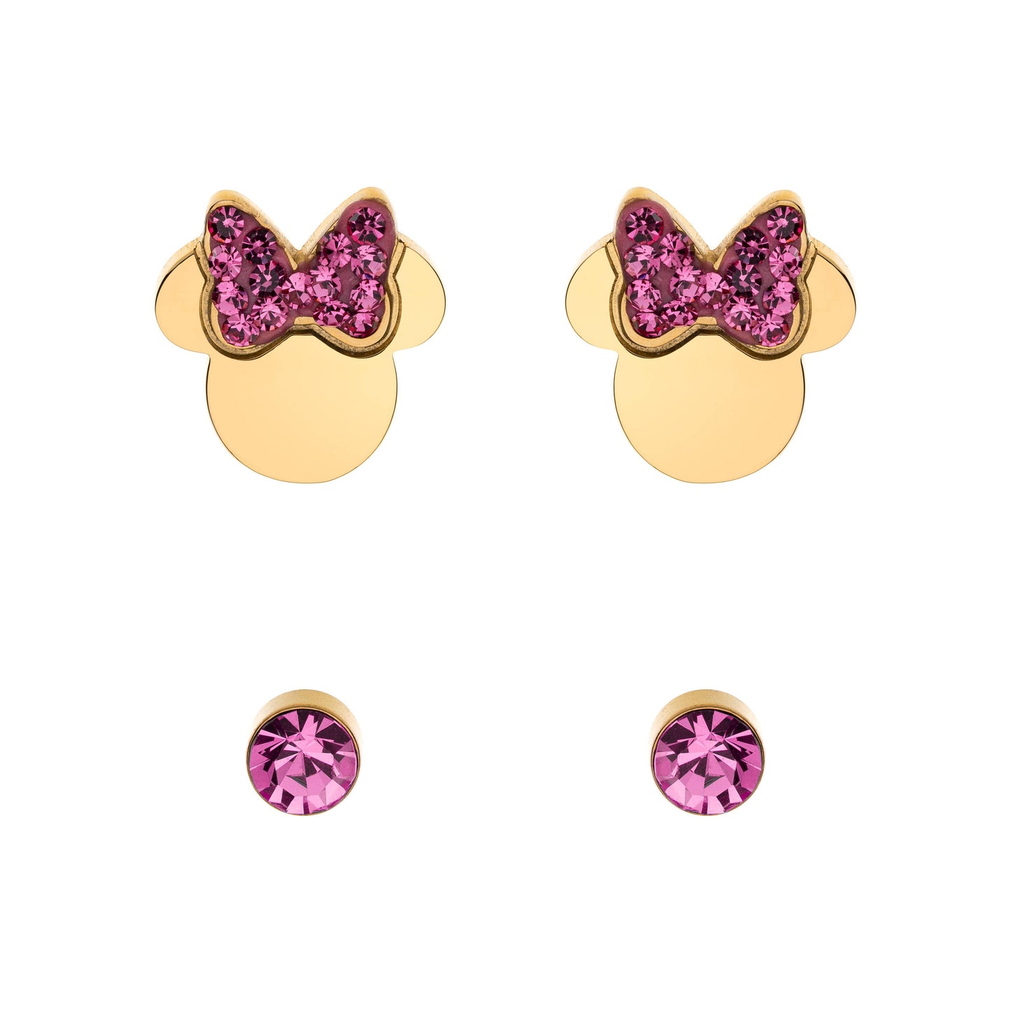 DISNEY Ohrringe Set Minnie Mouse Rosa Gold Edelstahl S600149YRPL-B.CS