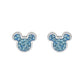 DISNEY Ohrringe Mickey Mouse Silber-Blau Edelstahl E600178RQL-B.CS