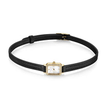 Leder Choker Gold