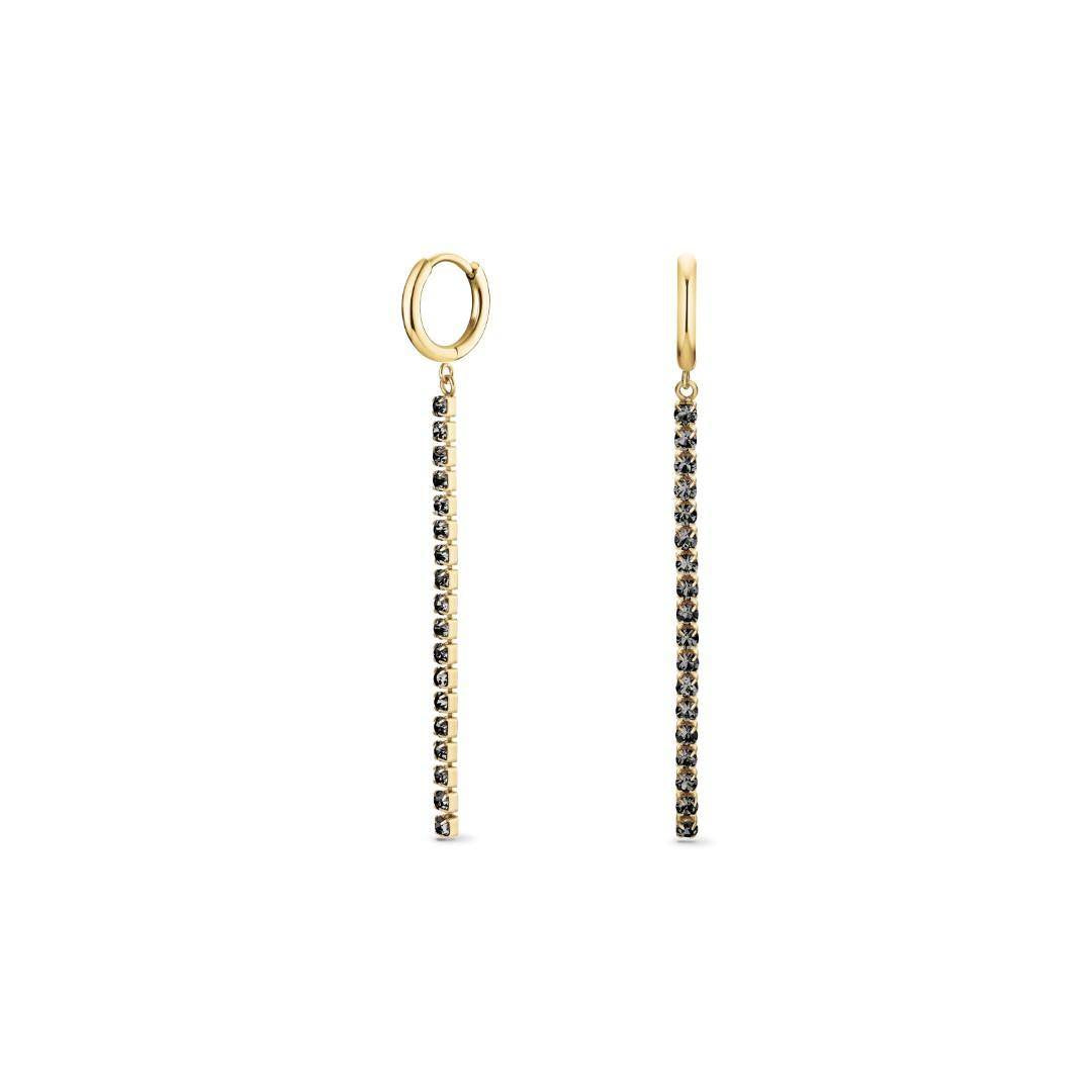 ROSEFIELD Ohrringe Tennis Graphite Gold JETGG-J921