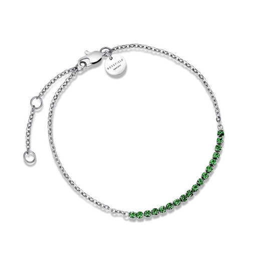 ROSEFIELD Armband Tennis Grün Silber JBTES-J914