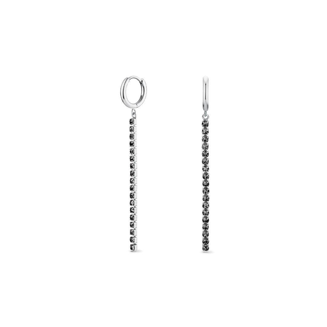 ROSEFIELD Ohrringe Tennis Graphite Silber JETGS-J927