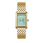 ROSEFIELD Damenuhr Heirloom Minz-Grün Gold eckig HMGSG-H04