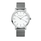 ROSEFIELD Damenuhr  MERCER Weiß Silber 38mm MWS-M40