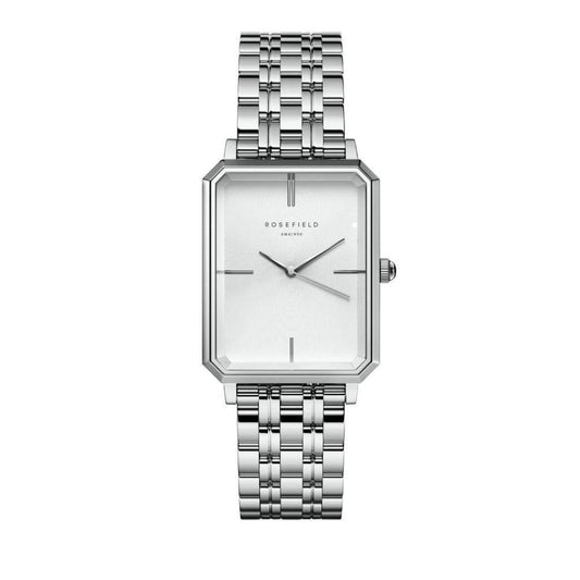 ROSEFIELD Women's Watch The Octagon White Sunray Steel Silver OCWSS-O41
