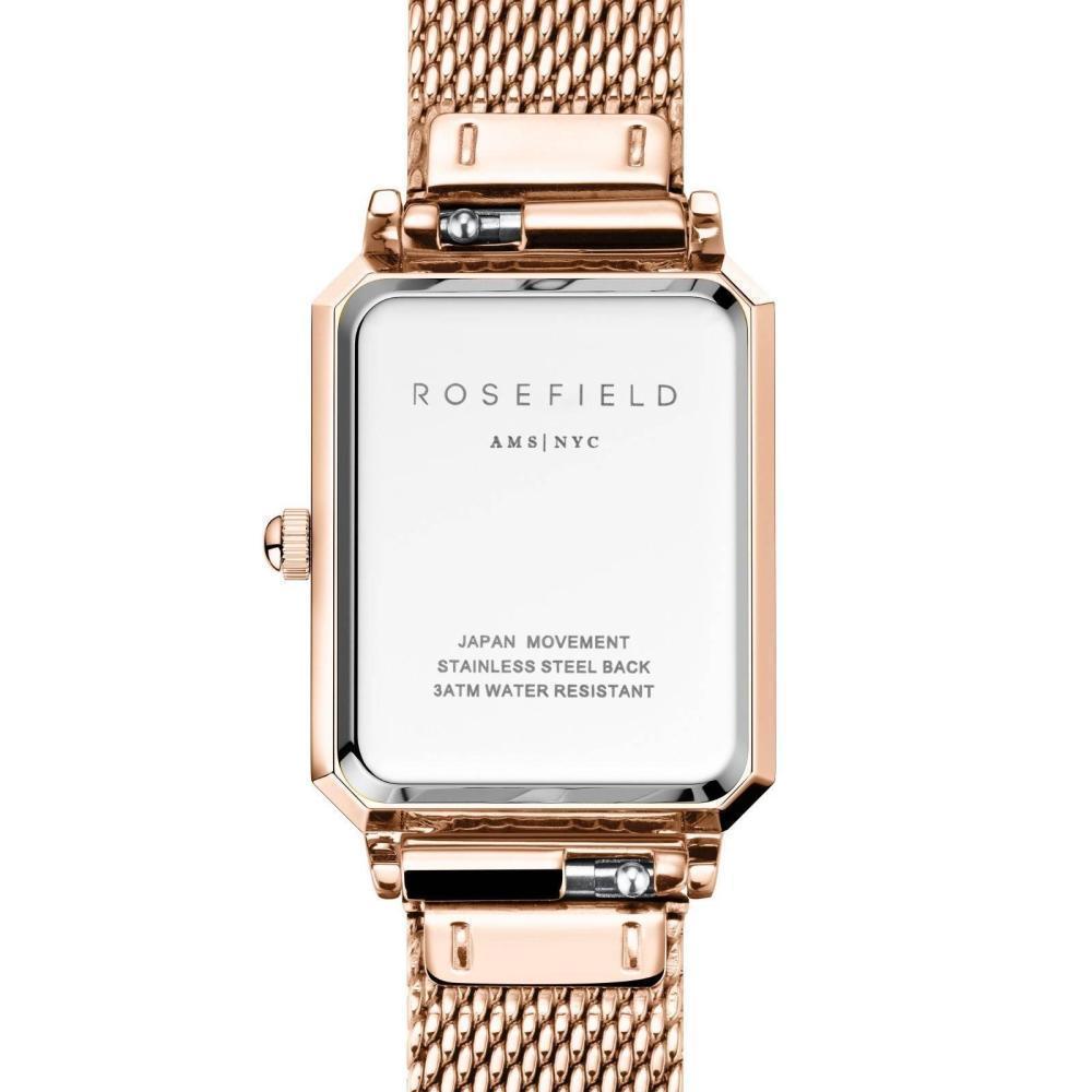 ROSEFIELD Damenuhr Octagon XS Mesh Weiß Rosegold OWRMR-O59