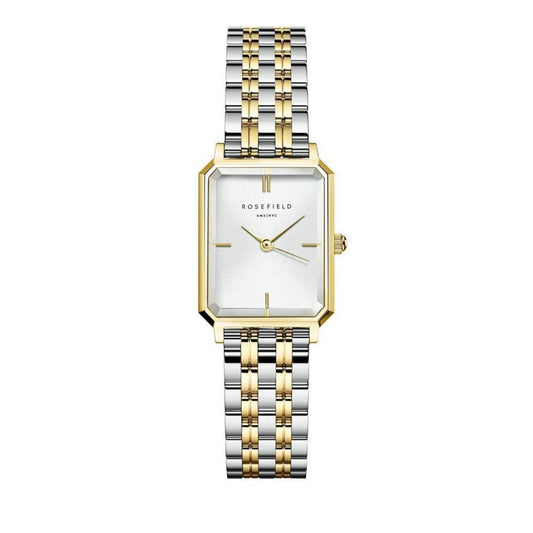 ROSEFIELD Damenuhr Octagon XS Bicolor Silber Gold eckig OWDSG-O62