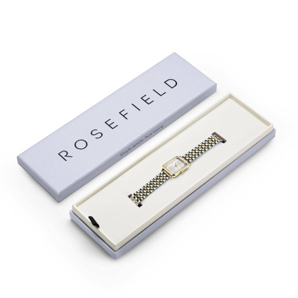 ROSEFIELD Damenuhr Octagon XS Bicolor Silber Gold eckig OWDSG-O62