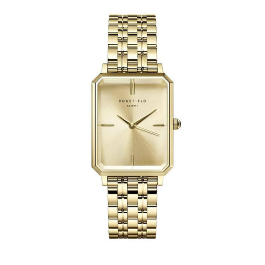ROSEFIELD Damenuhr Octagon Champagner Gold eckig OCGSG-O65