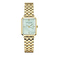 ROSEFIELD Damenuhr Octagon XS Minzgrün Perlmutt Gold eckig OGGSG-O71