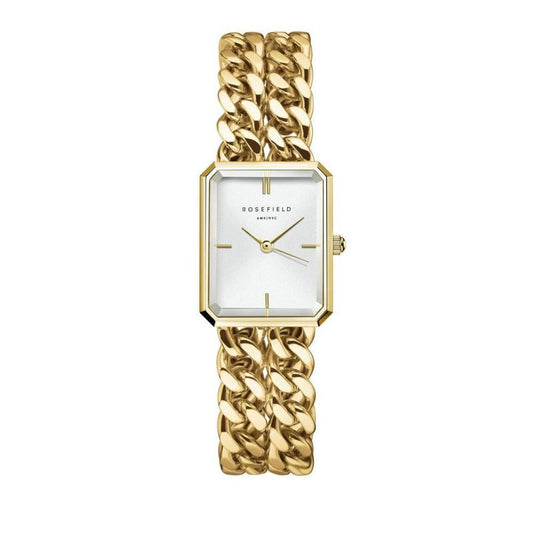 ROSEFIELD Damenuhr Octagon XS Studio Kettenuhr Gold SWGSG-O76