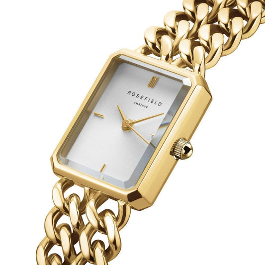 ROSEFIELD Damenuhr Octagon XS Studio Kettenuhr Gold SWGSG-O76