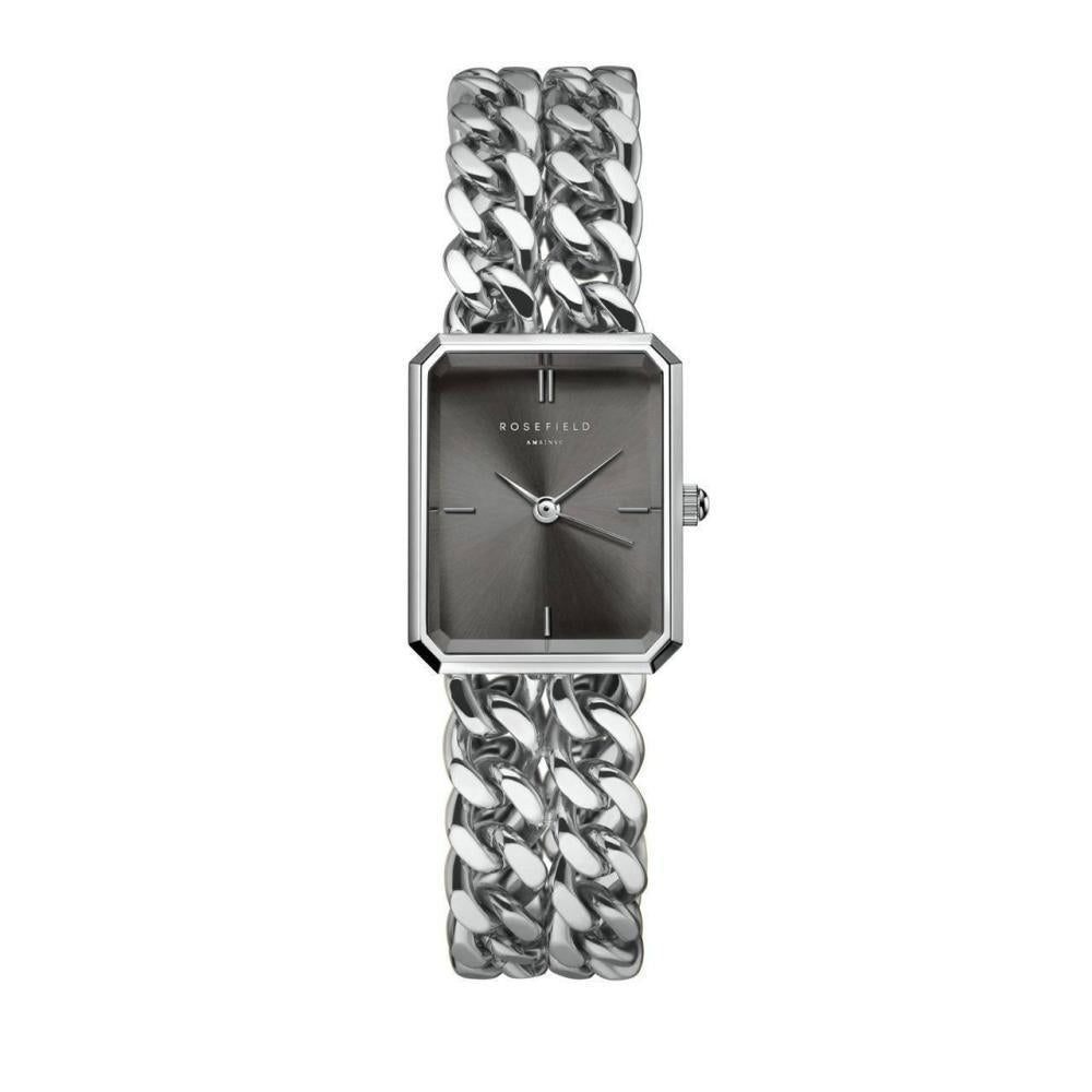 ROSEFIELD Women's Watch Octagon XS Double Chain Studio Edition Gray Silver SGSSS-O78