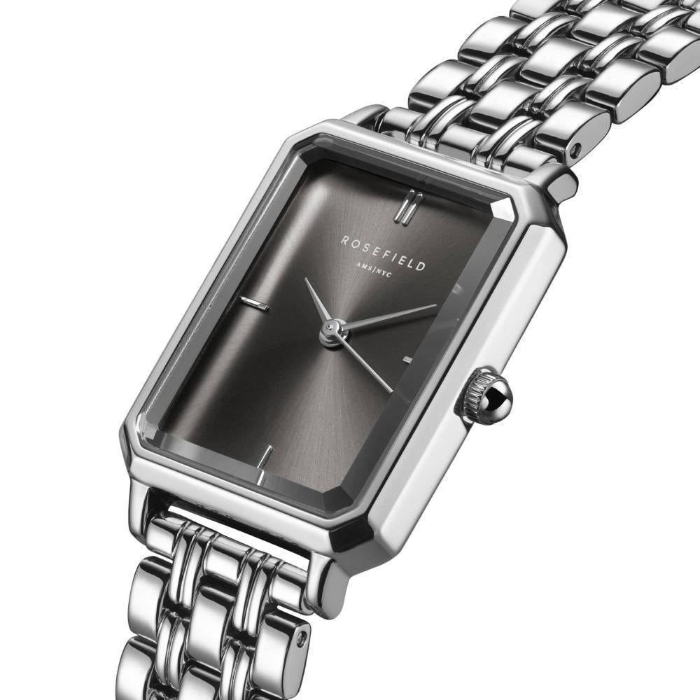 ROSEFIELD Damenuhr Octagon Grau Silber eckig OGSSS-O80