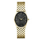 ROSEFIELD Damenuhr  Oval Schwarz Gold