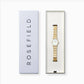 ROSEFIELD Damenuhr The Oval White MOP Half-Moon Steel Gold OVWGSG-OV16