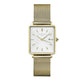 ROSEFIELD Damenuhr  Boxy Mesh Gold eckig QWSG-Q03