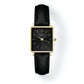 ROSEFIELD Damenuhr Boxy XS Black Black Leather Gold QBBLG-Q53