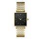 ROSEFIELD Women's Watch The Boxy Black Steel Gold QBSG-Q017