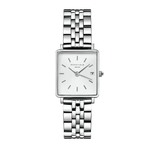 ROSEFIELD Damenuhr  Boxy XS Silber eckig QMWSS-Q020