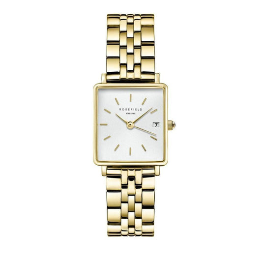 ROSEFIELD Damenuhr  Boxy XS Gold eckig QMWSG-Q021