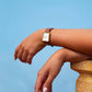 ROSEFIELD Women's Watch The Boxy White Sunray Cognac Gold QSCG-Q029